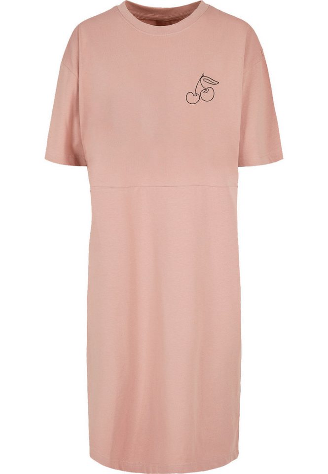 Merchcode Shirtkleid Merchcode Damen Ladies Cherry Oversized Slit Dress (1-tlg) von Merchcode