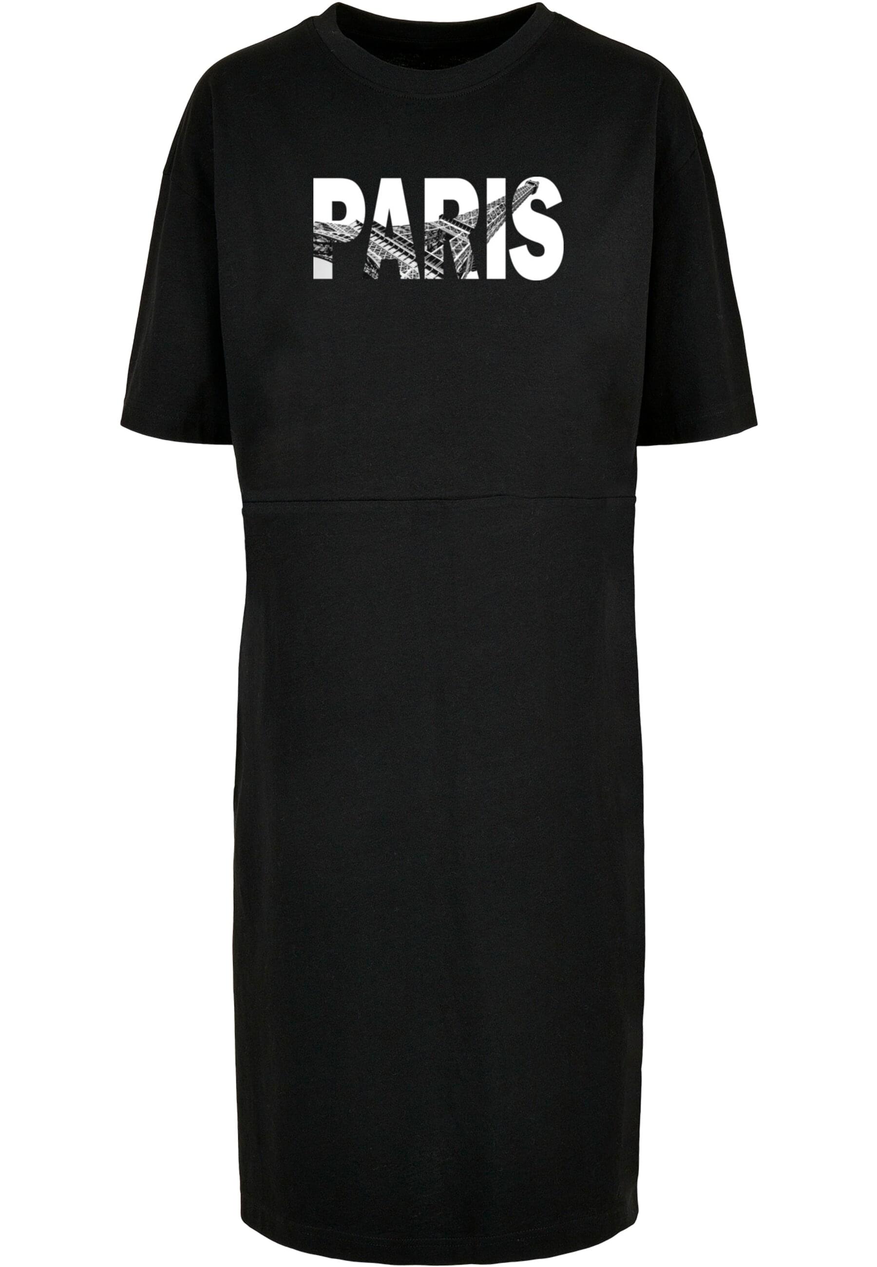 Merchcode Shirtkleid "Merchcode Damen Ladies Paris Eiffel Tower Oversized Slit Dress", (1 tlg.) von Merchcode