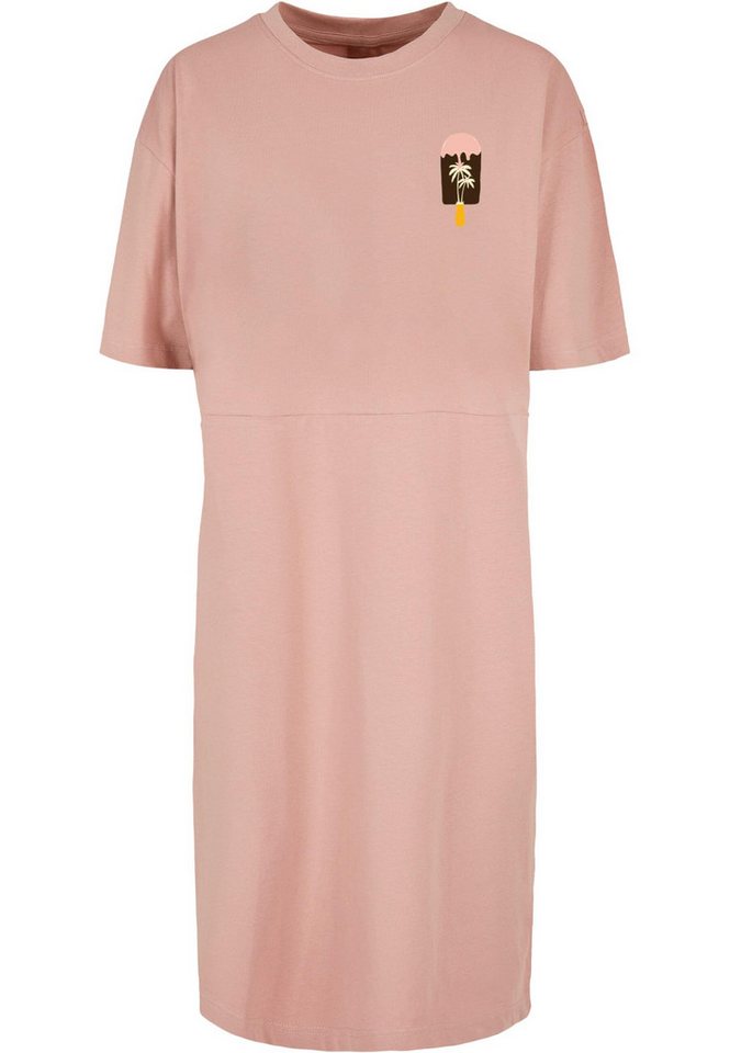 Merchcode Shirtkleid Merchcode Damen Ladies Summer - Icecream Oversized Slit Dress (1-tlg) von Merchcode