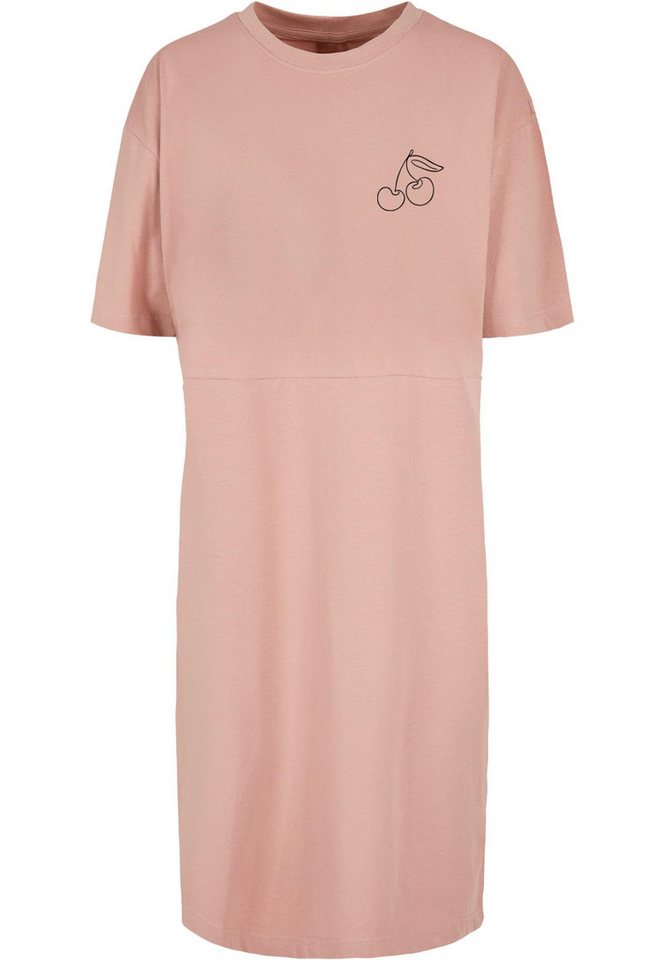 Merchcode Shirtkleid Merchcode Damen Ladies Cherry Oversized Slit Dress (1-tlg) von Merchcode