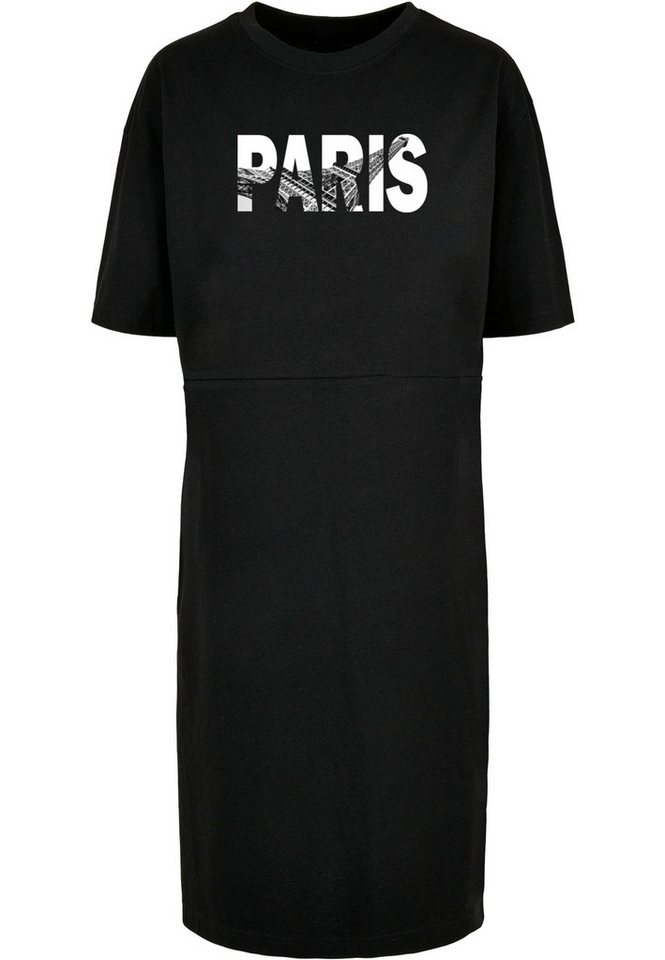 Merchcode Shirtkleid Merchcode Damen Ladies Paris Eiffel Tower Oversized Slit Dress (1-tlg) von Merchcode