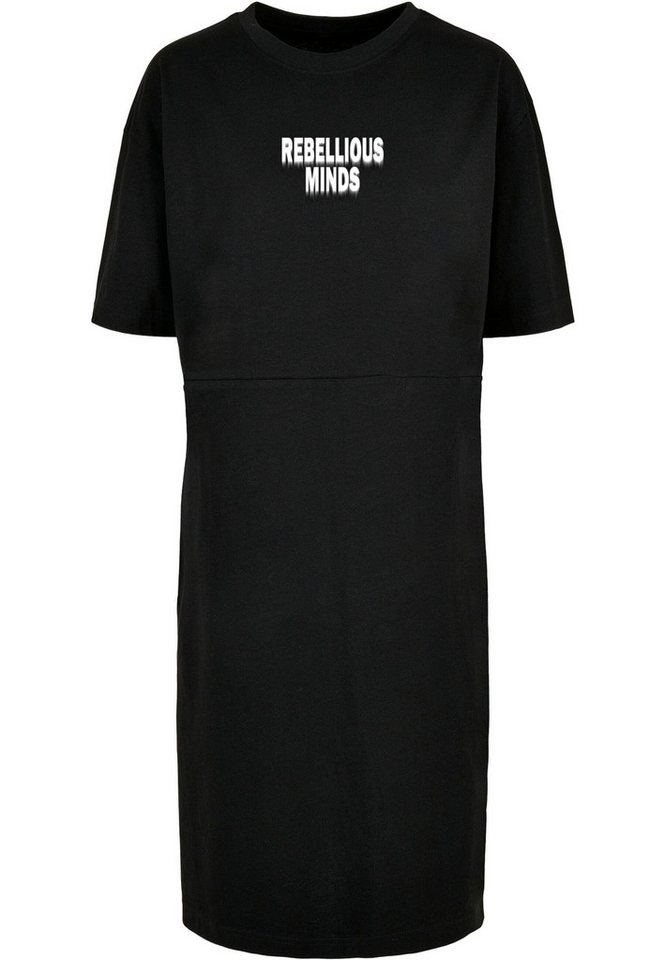 Merchcode Shirtkleid Merchcode Damen Ladies Rebellious Minds Oversized Slit Dress (1-tlg) von Merchcode