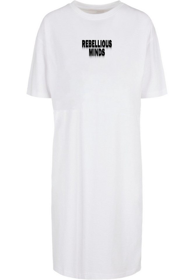 Merchcode Shirtkleid Merchcode Damen Ladies Rebellious Minds Oversized Slit Dress (1-tlg) von Merchcode