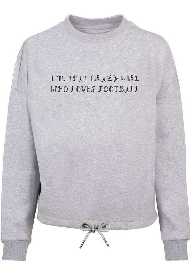 Merchcode Sweater Merchcode Damen Ladies Crazy Football Girl Oversize Crewneck Merchcode Sweater Merchcode Damen Ladies Crazy Football Girl Oversize Crewneck von Merchcode