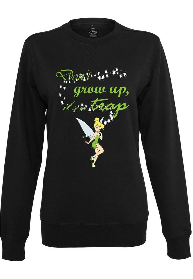 Merchcode Sweater Merchcode Damen Ladies Tinkerbell Dont Grow Up Crewneck (1-tlg) von Merchcode