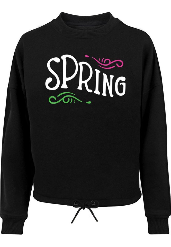 Merchcode Sweater Merchcode Damen Ladies Spring text - Oversize Crewneck von Merchcode