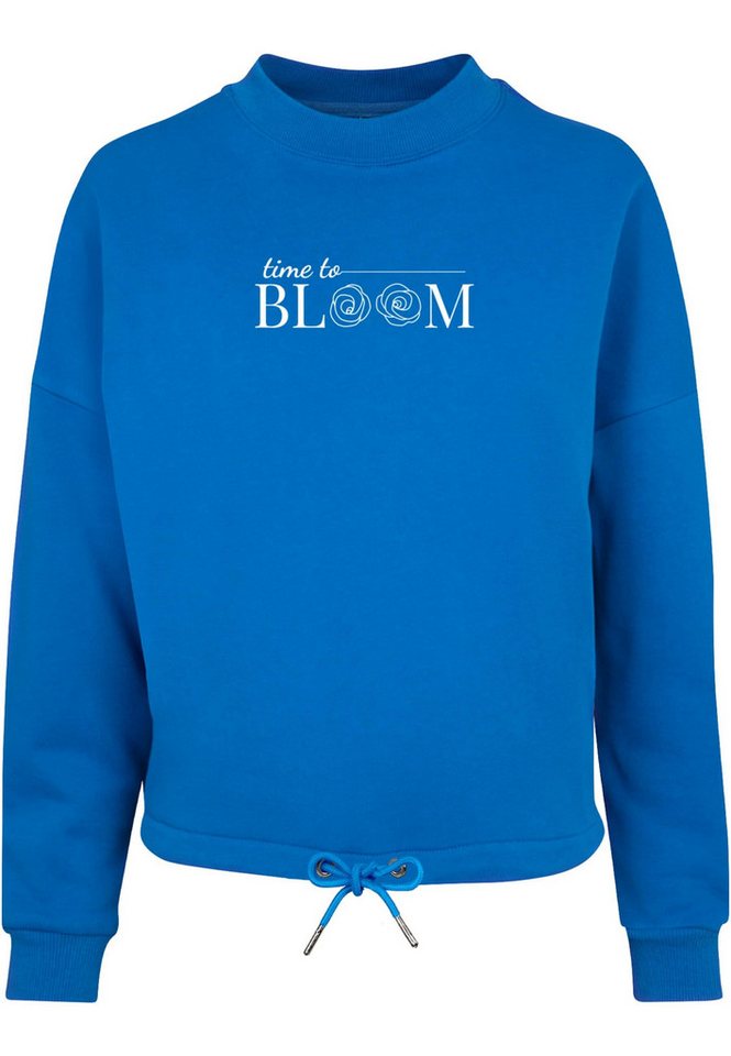 Merchcode Sweater Merchcode Damen Ladies Time to bloom - Oversize Crewneck von Merchcode