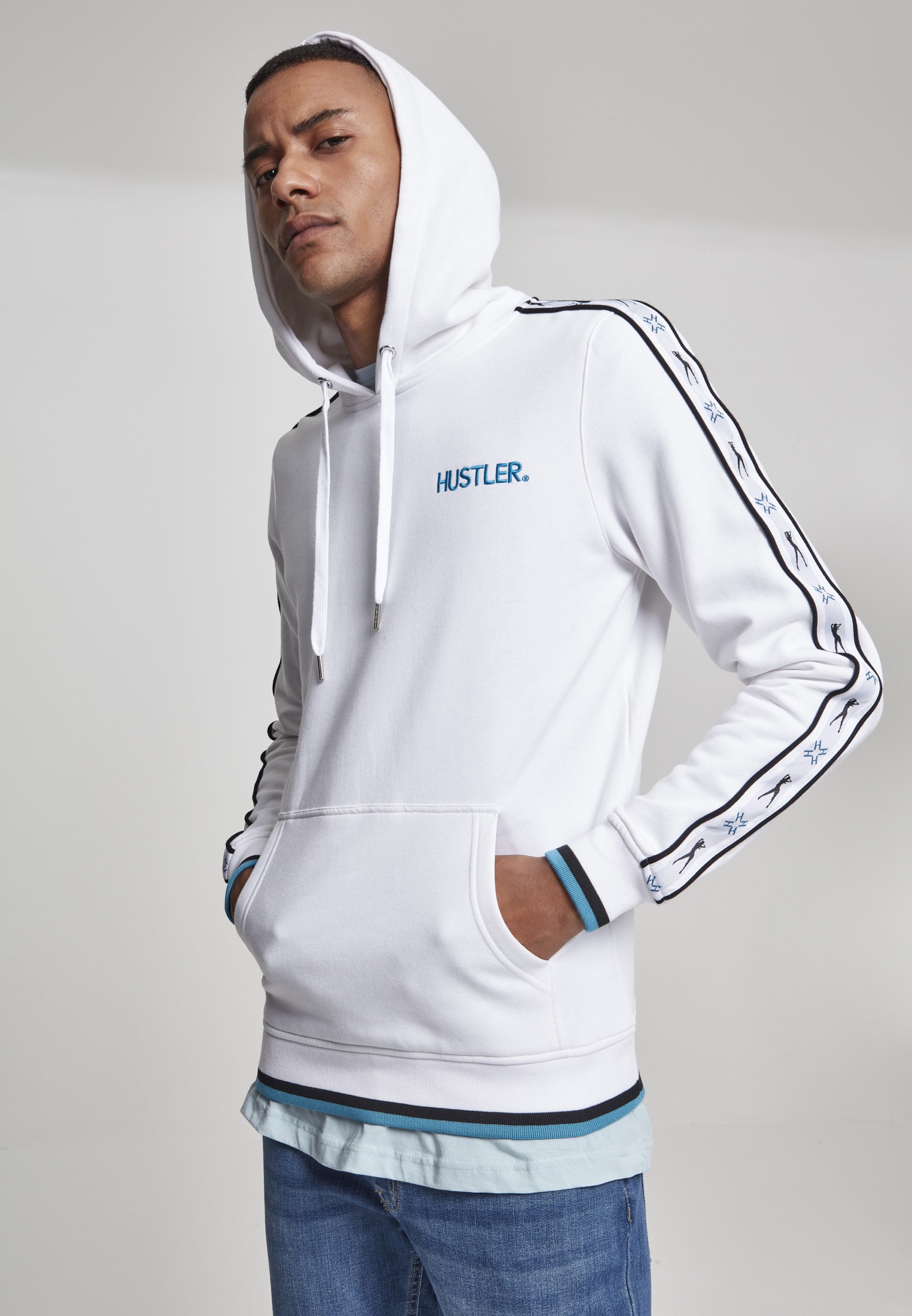 Merchcode Sweatshirt "Merchcode Herren Hustler Tape Hoody", (1 tlg.) Merchcode Sweatshirt "Merchcode Herren Hustler Tape Hoody", (1 tlg.) von Merchcode