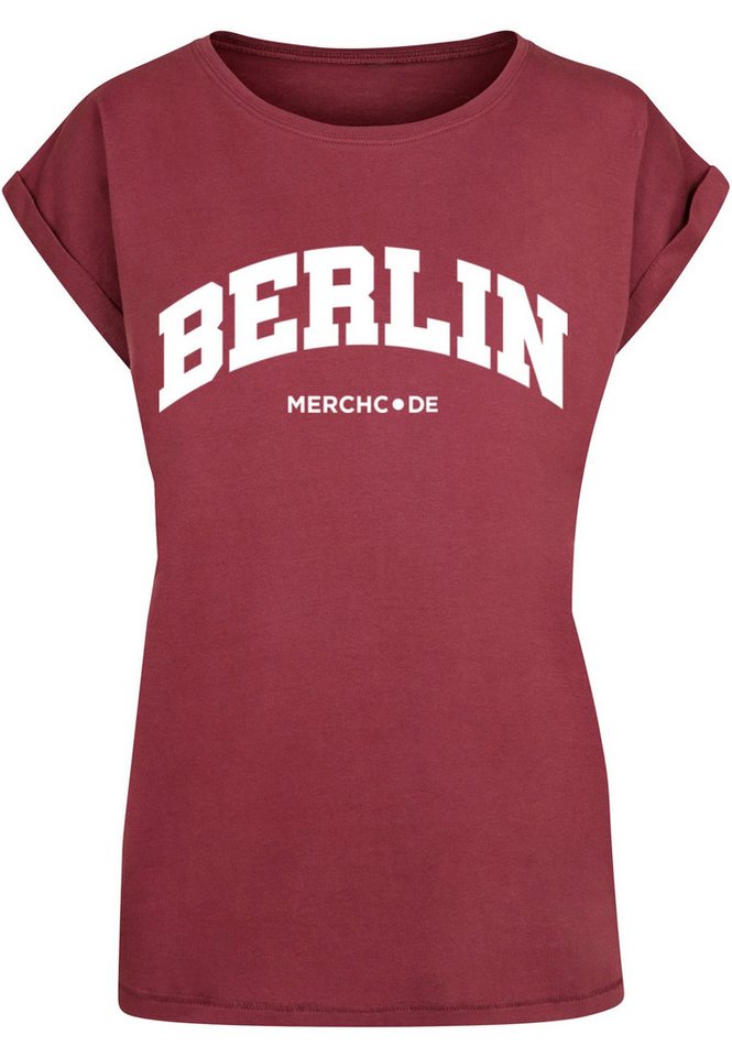 Merchcode T-Shirt Merchcode Damen Ladies Berlin Wording - T-Shirt (1-tlg) von Merchcode