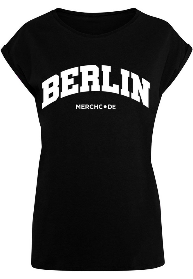 Merchcode T-Shirt Merchcode Damen Ladies Berlin Wording - T-Shirt (1-tlg) von Merchcode