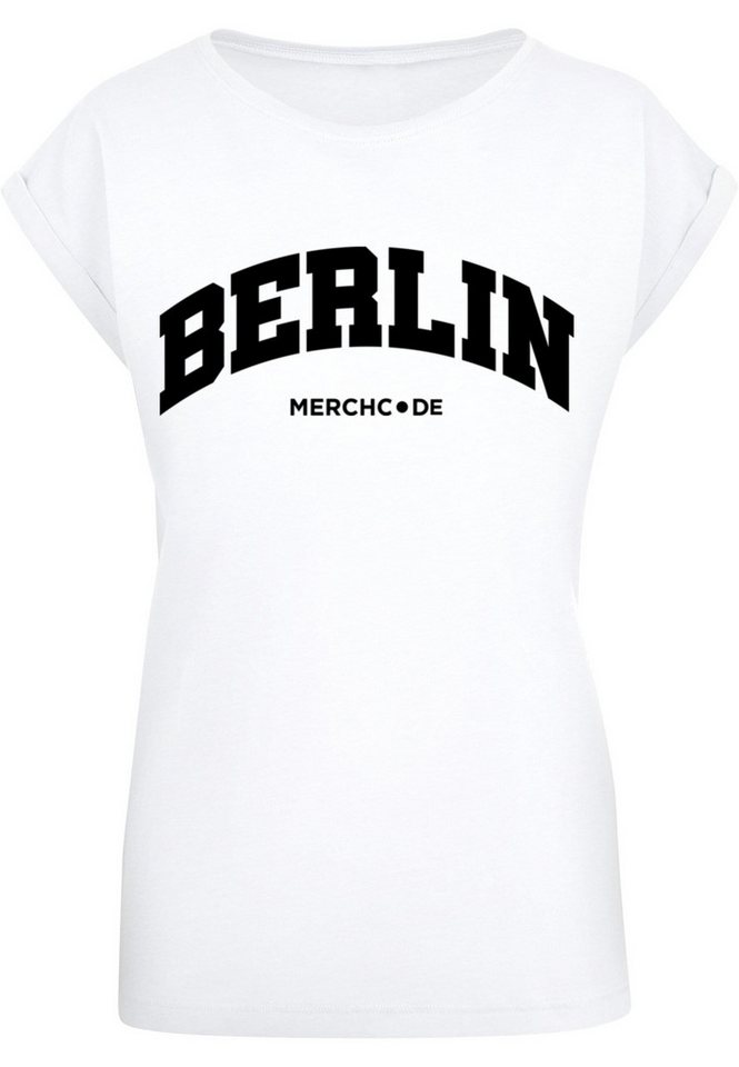 Merchcode T-Shirt Merchcode Damen Ladies Berlin Wording - T-Shirt (1-tlg) von Merchcode