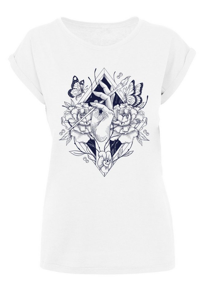 Merchcode T-Shirt Merchcode Damen Ladies Frida Kahlo Hand T-Shirt (1-tlg) von Merchcode