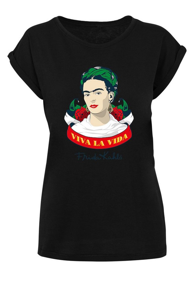 Merchcode T-Shirt Merchcode Damen Ladies Frida Kahlo Viva la vida T-Shirt (1-tlg) von Merchcode