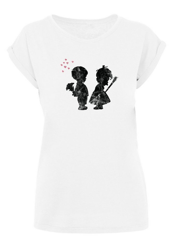Merchcode T-Shirt Merchcode Damen Ladies Girl with a stick T-Shirt (1-tlg) von Merchcode