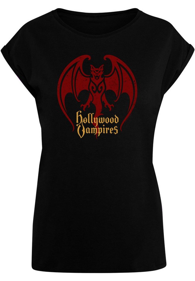 Merchcode T-Shirt Merchcode Damen Ladies Hollywood Vampires - Bat Logo T-Shirt (1-tlg) von Merchcode