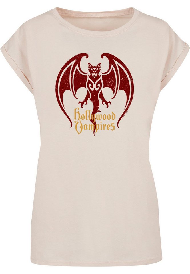 Merchcode T-Shirt Merchcode Damen Ladies Hollywood Vampires - Bat Logo T-Shirt (1-tlg) von Merchcode