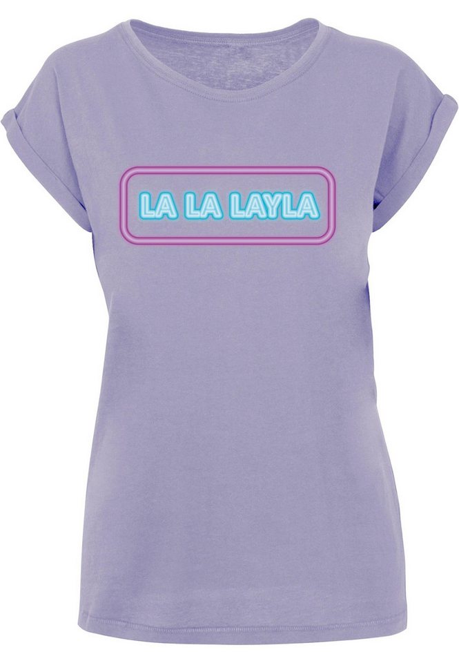 Merchcode T-Shirt Merchcode Damen Ladies LA LA LAYLA T-Shirt (1-tlg) von Merchcode