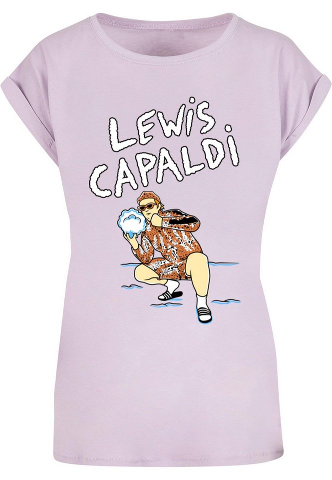 Merchcode T-Shirt Merchcode Damen Ladies Lewis Capaldi - Snowleopard T-Shirt (1-tlg) von Merchcode