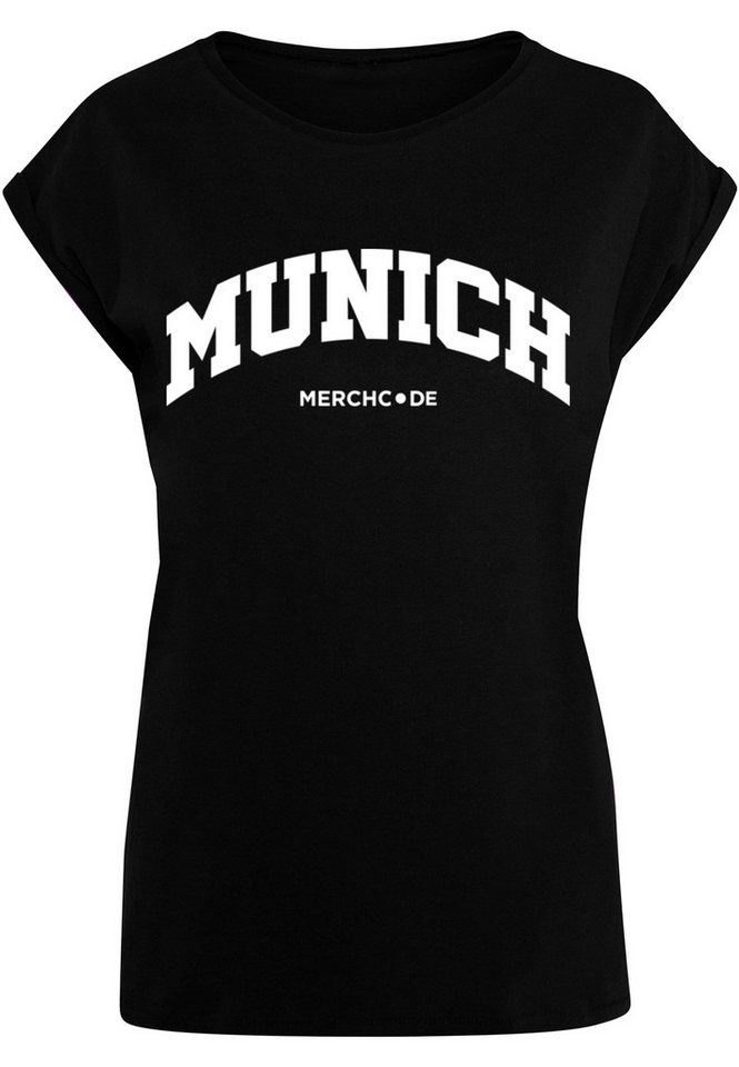 Merchcode T-Shirt Merchcode Damen Ladies Munich Wording - T-Shirt (1-tlg) von Merchcode