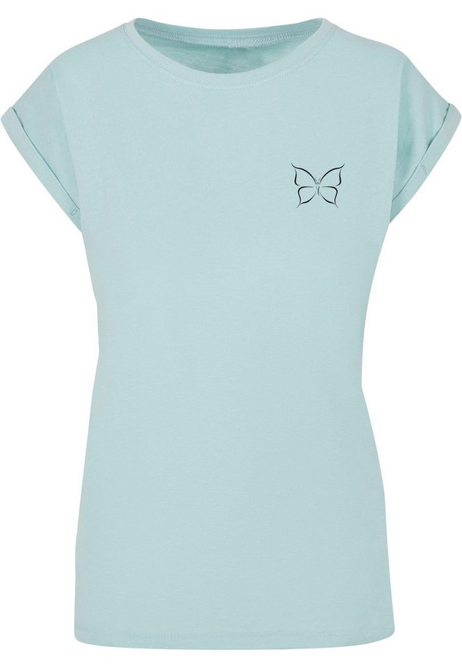 Merchcode T-Shirt Merchcode Damen Ladies Spring - Butterfly T-Shirt (1-tlg) von Merchcode