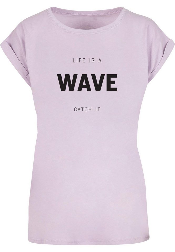 Merchcode T-Shirt Merchcode Damen Ladies Summer - Life is a wave T-Shirt (1-tlg) von Merchcode