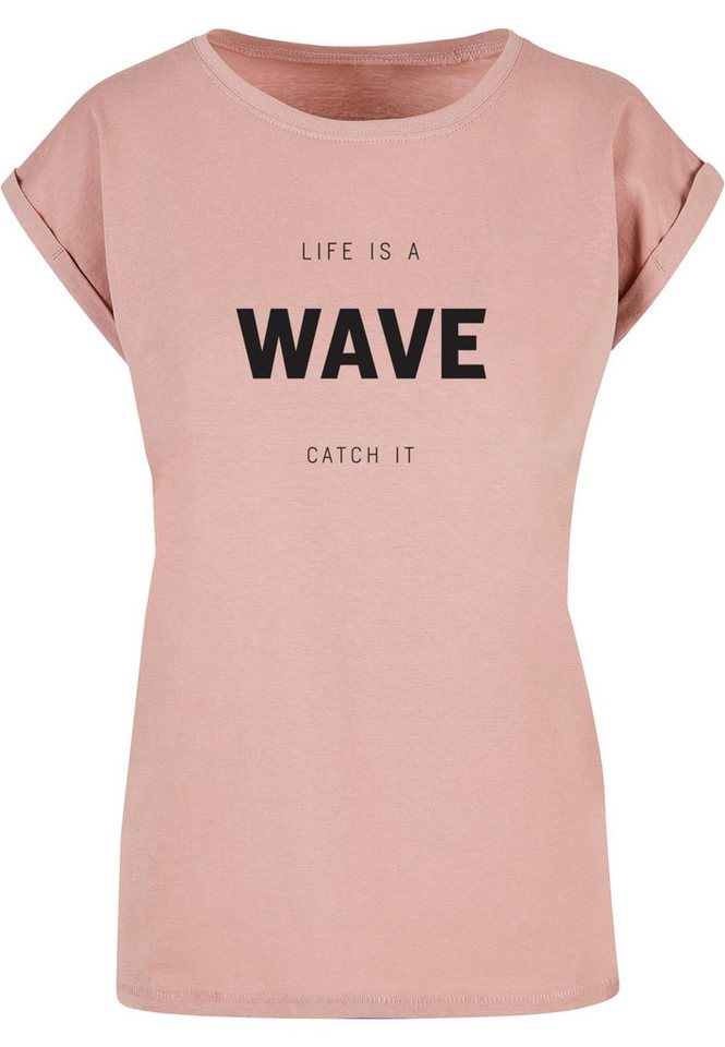 Merchcode T-Shirt Merchcode Damen Ladies Summer - Life is a wave T-Shirt (1-tlg) von Merchcode