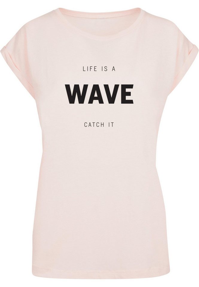 Merchcode T-Shirt Merchcode Damen Ladies Summer - Life is a wave T-Shirt (1-tlg) von Merchcode