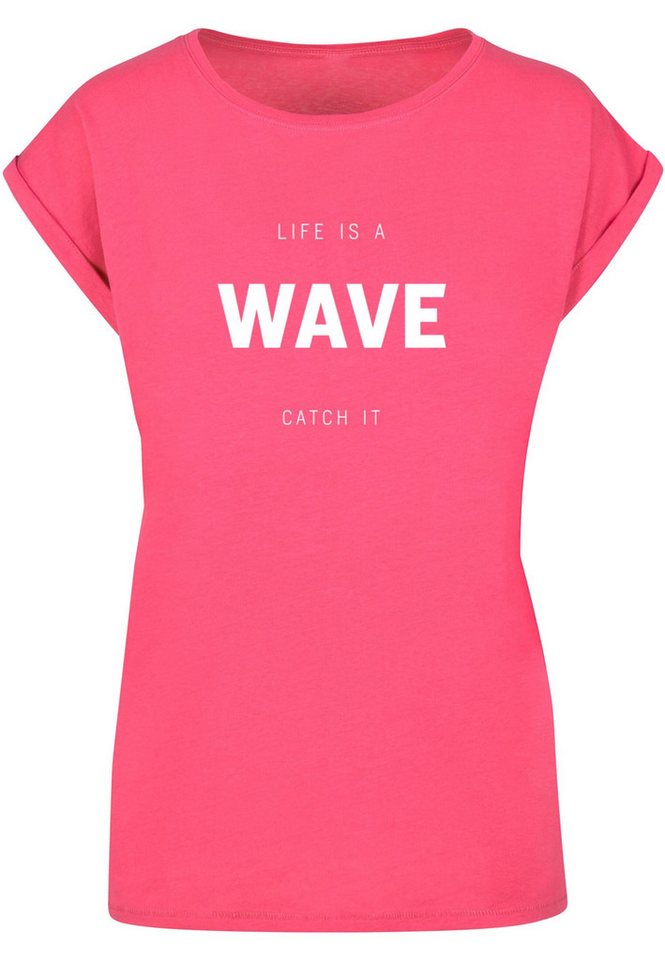 Merchcode T-Shirt Merchcode Damen Ladies Summer - Life is a wave T-Shirt (1-tlg) von Merchcode