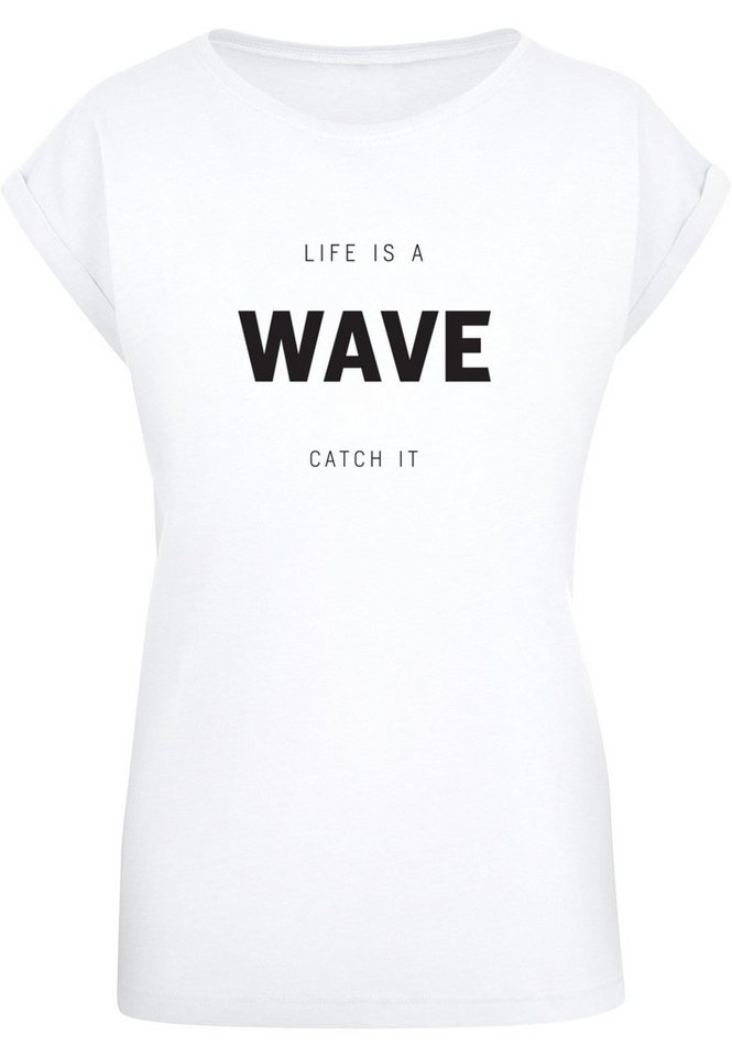 Merchcode T-Shirt Merchcode Damen Ladies Summer - Life is a wave T-Shirt (1-tlg) von Merchcode