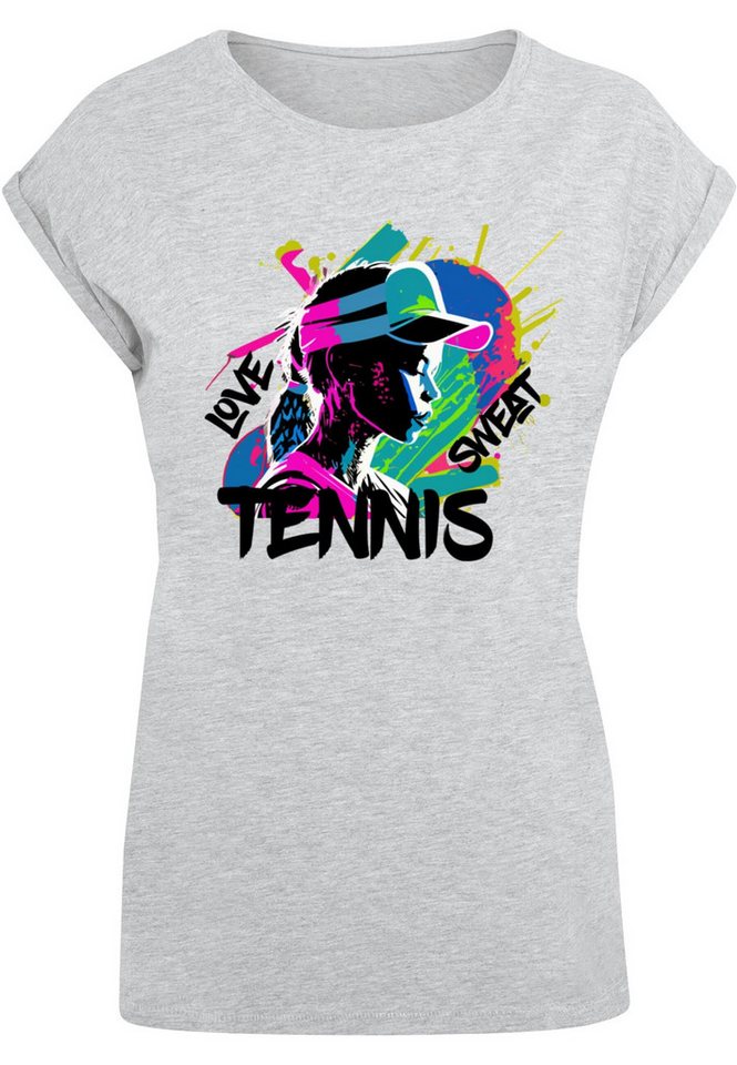 Merchcode T-Shirt Merchcode Damen Ladies Tennis Love, Sweat - T-Shirt (1-tlg) von Merchcode