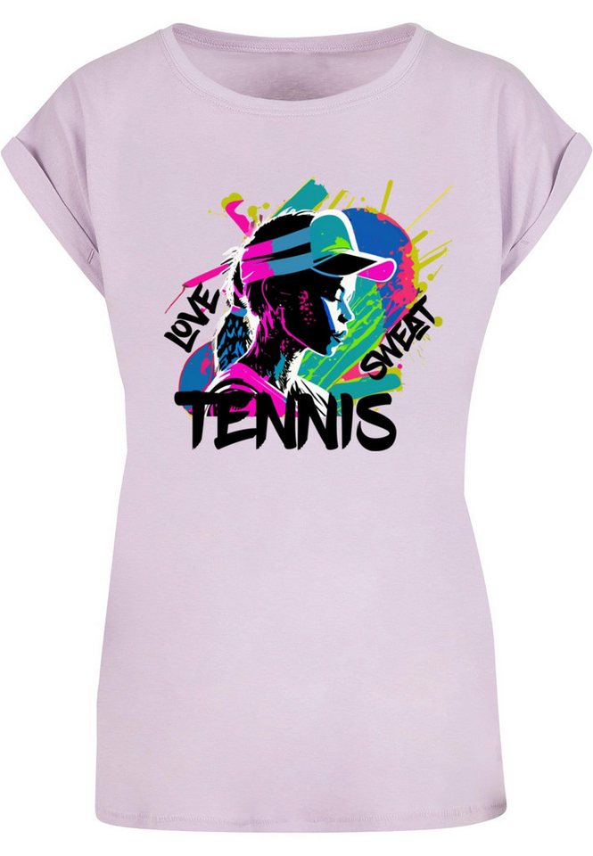 Merchcode T-Shirt Merchcode Damen Ladies Tennis Love, Sweat - T-Shirt (1-tlg) von Merchcode