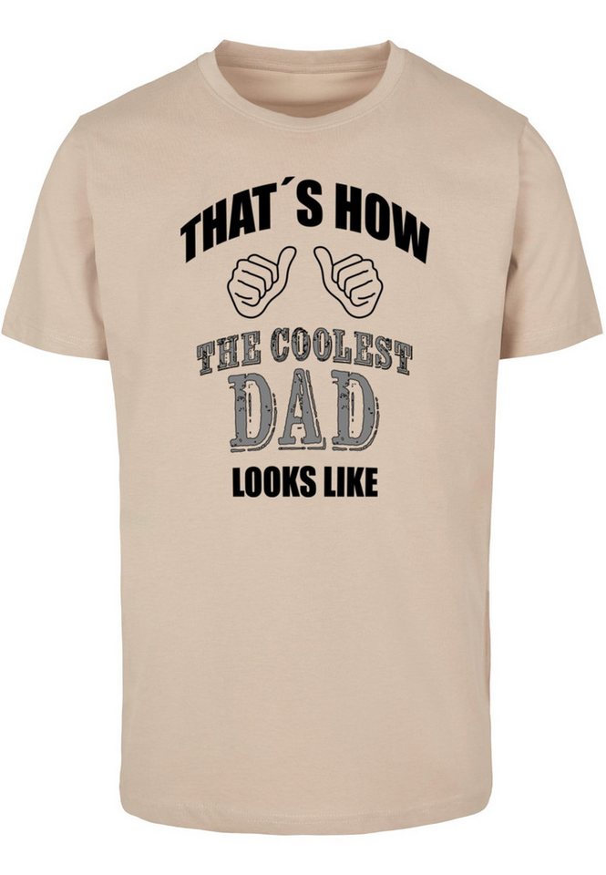 Merchcode T-Shirt Merchcode Herren Coolest Dad T-Shirt Round Neck (1-tlg) von Merchcode
