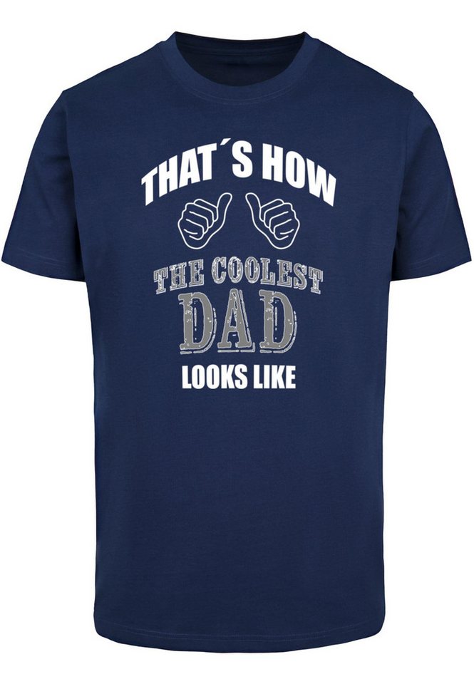 Merchcode T-Shirt Merchcode Herren Coolest Dad T-Shirt Round Neck (1-tlg) von Merchcode