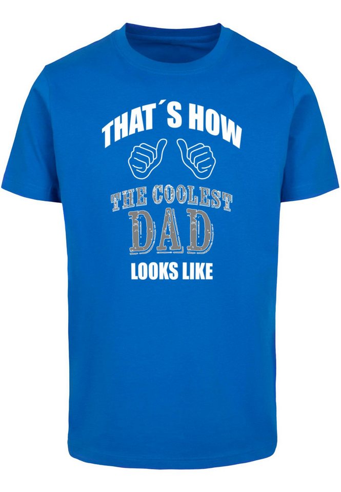 Merchcode T-Shirt Merchcode Herren Coolest Dad T-Shirt Round Neck (1-tlg) von Merchcode