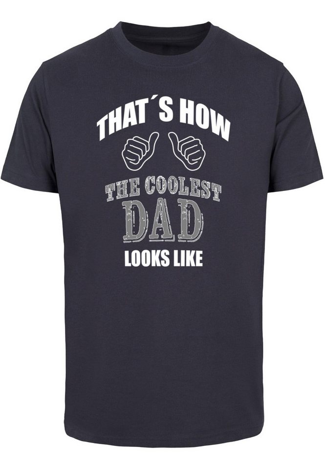 Merchcode T-Shirt Merchcode Herren Coolest Dad T-Shirt Round Neck (1-tlg) von Merchcode