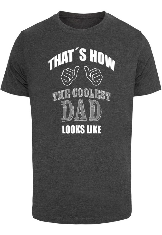 Merchcode T-Shirt Merchcode Herren Coolest Dad T-Shirt Round Neck (1-tlg) von Merchcode