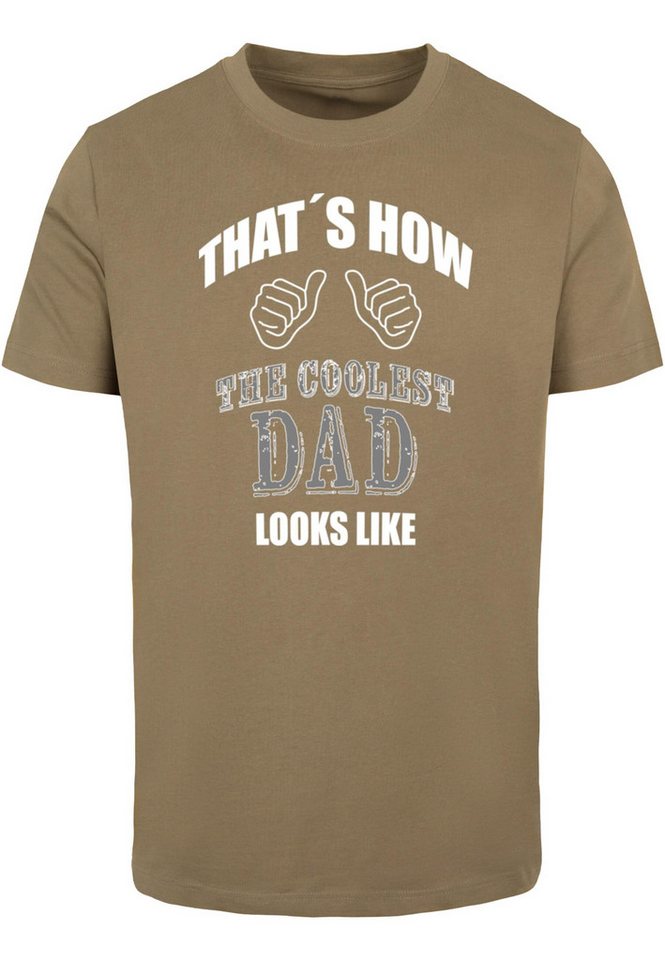 Merchcode T-Shirt Merchcode Herren Coolest Dad T-Shirt Round Neck (1-tlg) von Merchcode