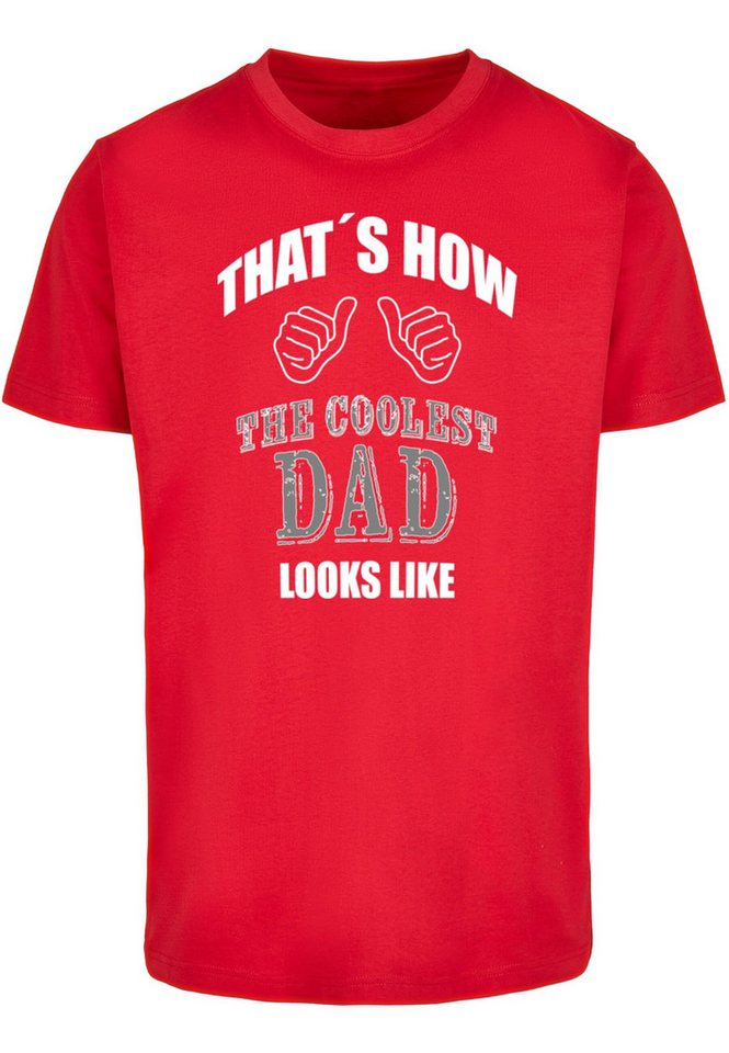 Merchcode T-Shirt Merchcode Herren Coolest Dad T-Shirt Round Neck (1-tlg) von Merchcode