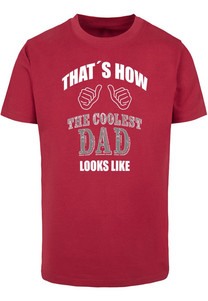 Merchcode T-Shirt Merchcode Herren Coolest Dad T-Shirt Round Neck (1-tlg) von Merchcode