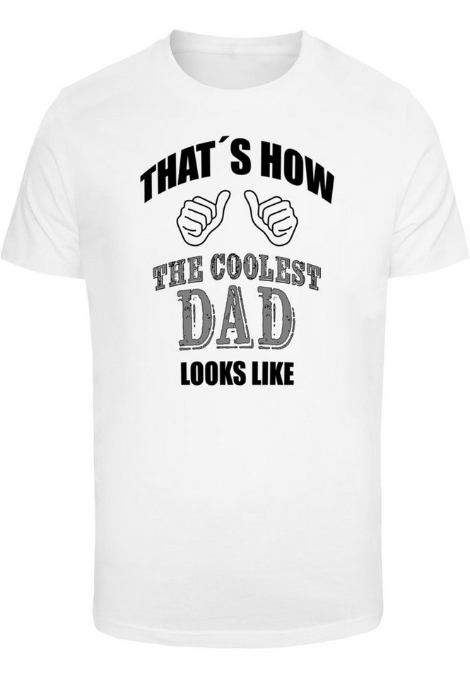 Merchcode T-Shirt Merchcode Herren Coolest Dad T-Shirt Round Neck (1-tlg) von Merchcode