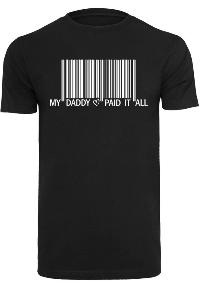 Merchcode T-Shirt Merchcode Herren Dad Pay Barcode T-Shirt Round Neck (1-tlg) von Merchcode