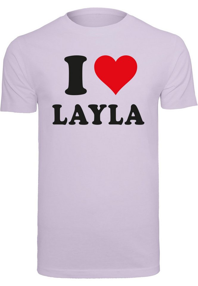 Merchcode T-Shirt Merchcode Herren I Love Layla T-Shirt (1-tlg) von Merchcode