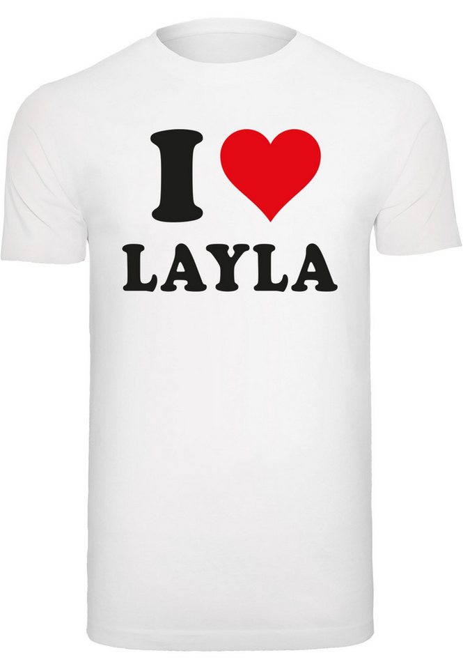 Merchcode T-Shirt Merchcode Herren I Love Layla T-Shirt (1-tlg) von Merchcode