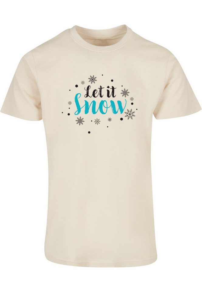 Merchcode T-Shirt Merchcode Herren Let it snow Basic Round Neck T-Shirt (1-tlg) von Merchcode