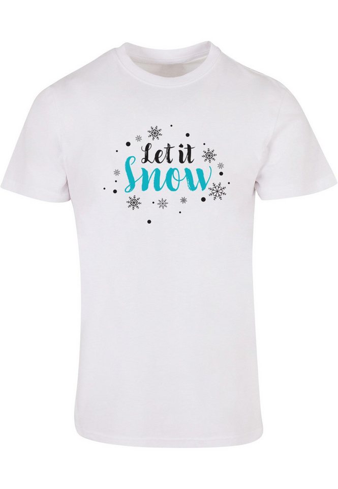 Merchcode T-Shirt Merchcode Herren Let it snow Basic Round Neck T-Shirt (1-tlg) von Merchcode