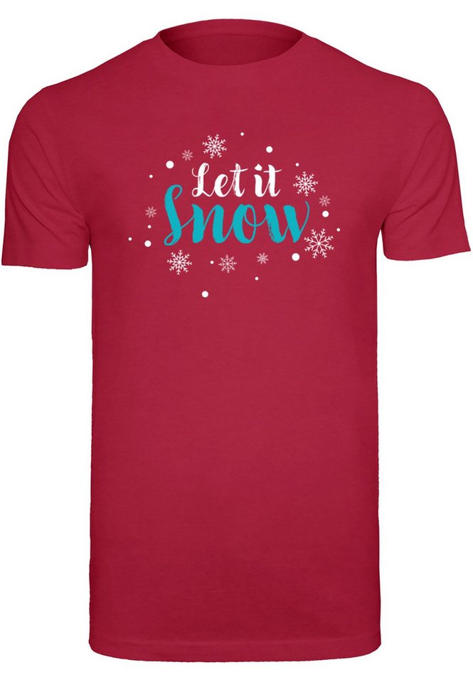 Merchcode T-Shirt Merchcode Herren Let it snow T-Shirt Round Neck (1-tlg) von Merchcode