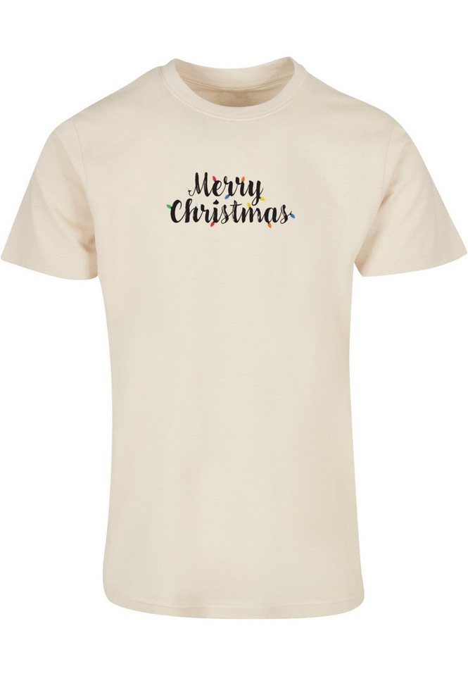 Merchcode T-Shirt Merchcode Herren Merry Christmas Lights Basic Round Neck T-Shirt (1-tlg) von Merchcode