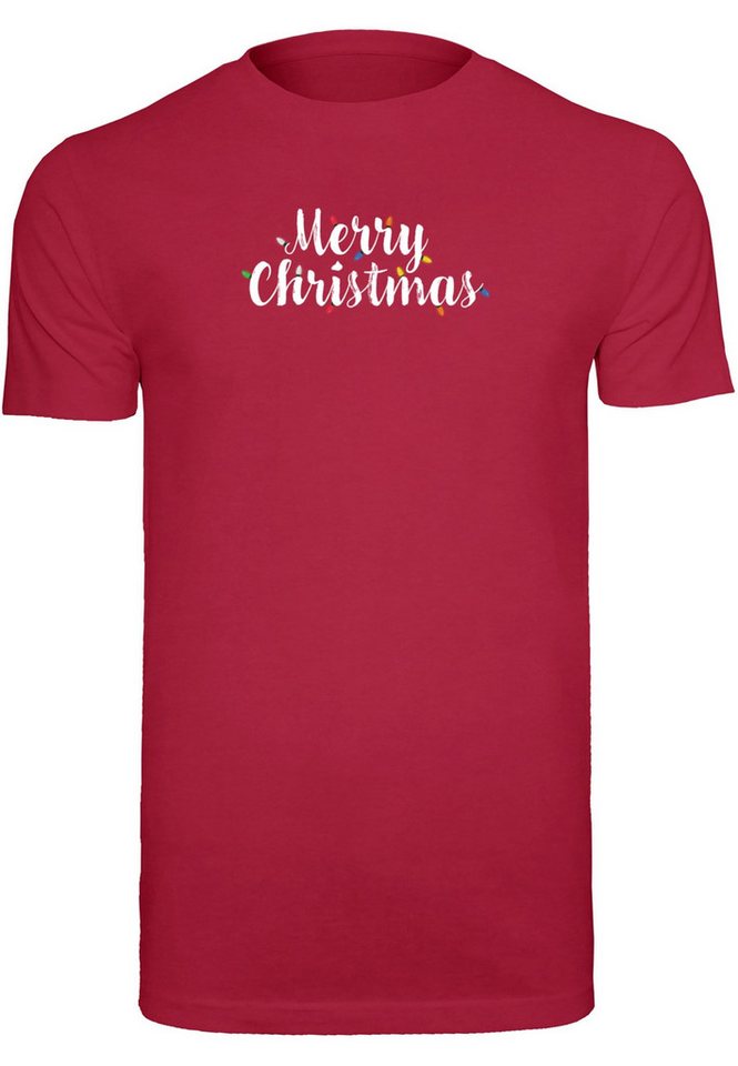 Merchcode T-Shirt Merchcode Herren Merry Christmas Lights T-Shirt Round Neck (1-tlg) von Merchcode