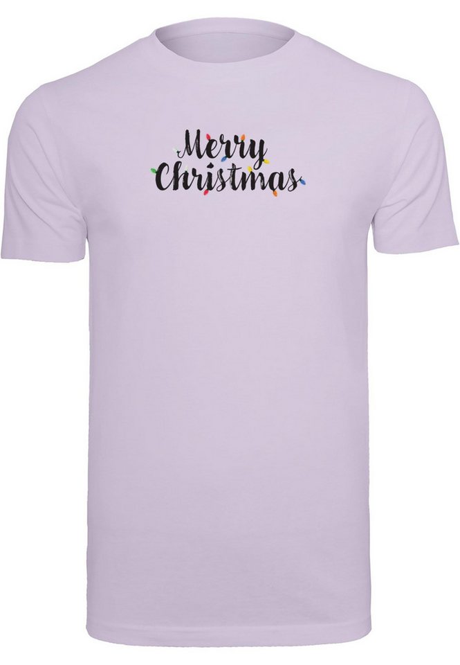 Merchcode T-Shirt Merchcode Herren Merry Christmas Lights T-Shirt Round Neck (1-tlg) von Merchcode