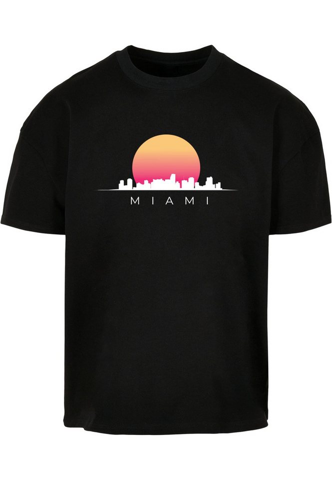 Merchcode T-Shirt Merchcode Herren Miami X Ultra Heavy Cotton Box T-Shirt (1-tlg) von Merchcode